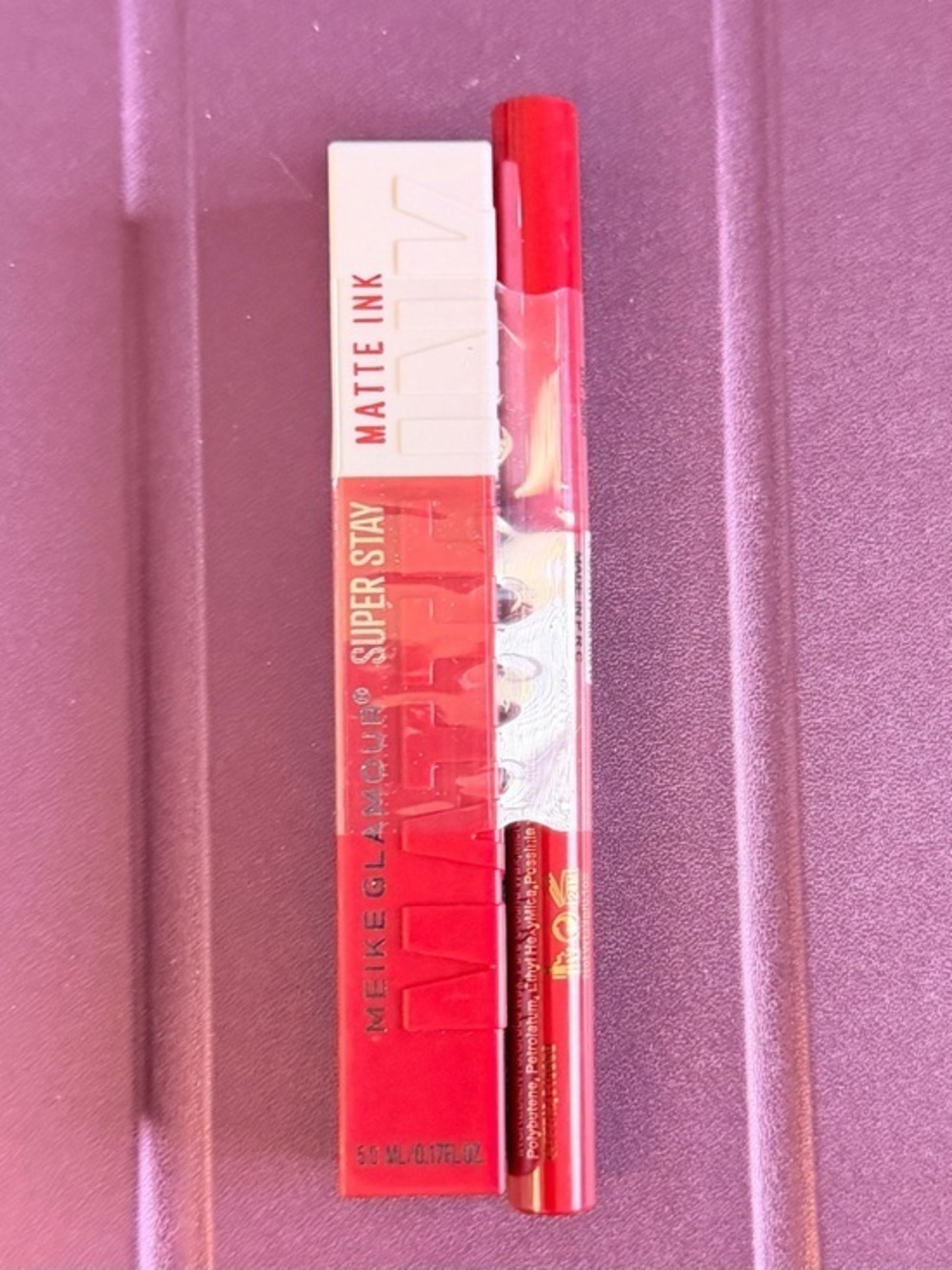 Meike Glamour Super Stay Matte Ink Liquid Lipstick & liner duo -Crimson Red